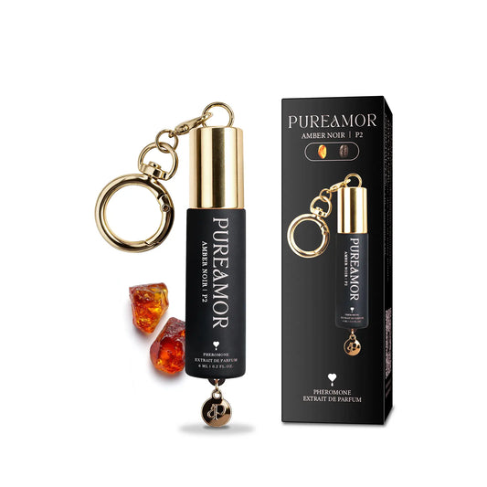 PUREAMOR Women's Roll-On Pheromone Perfume (6ml / 0.2oz) - Long-Lasting Extrait De Parfum with Travel Keychain, Ideal for Date Nights and Everyday Use