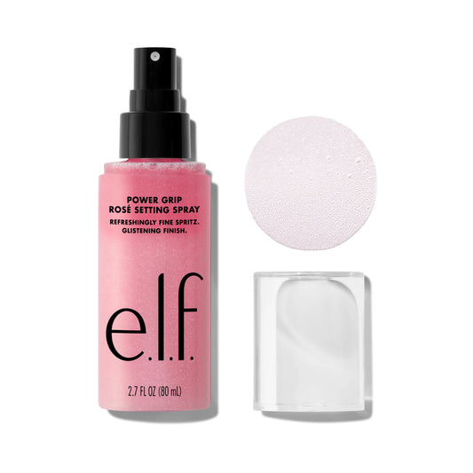 E.L.F. Power Grip Rosé Makeup Setting Spray - Long-Lasting Cosmetic Fixing Spray for Makeup Locking