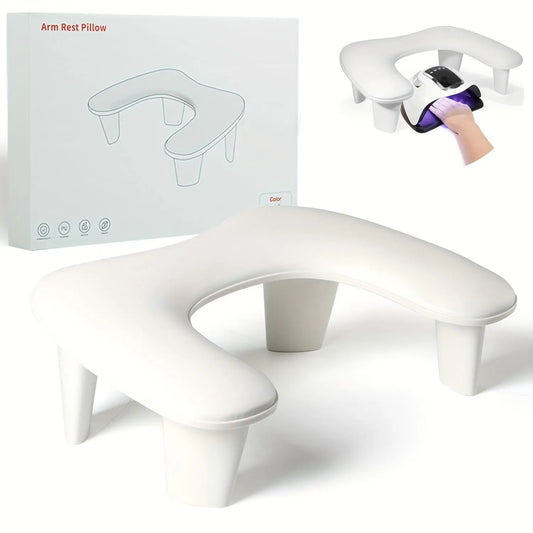 U-Shaped Nail Arm Rest with Breathable Cushion for Manicure, Portable Acrylic Nail Support for Salons and Personal Use, Ideal Valentine's Day Gift