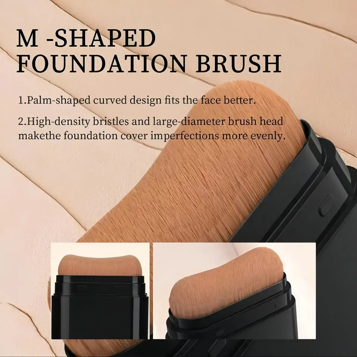 Dual-Function Concealer Stick with Brush in Wheatshade - Waterproof, Hydrating, Long-Wearing Foundation for Women & Girls, Lightweight Matte Finish, Flawless Coverage, Includes Trout Mouth Lip Liner and Daniela Katseye Eyeliner, Soft Matte Cream Concealer, and Lashes